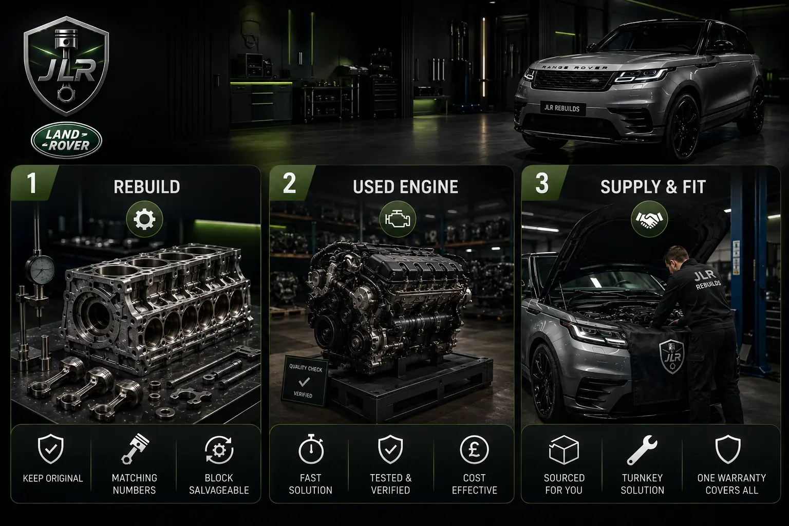 Three Ways to Put a Reliable Engine Back in Your JLR — Which One Fits Your Situation?