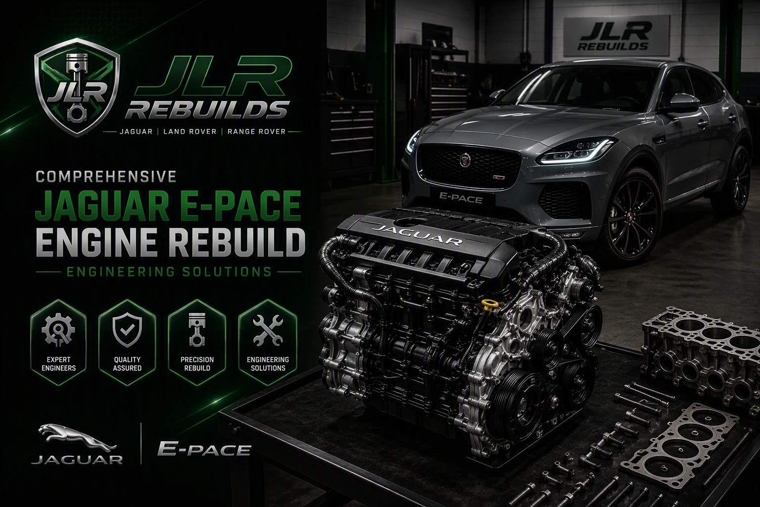 Comprehensive Jaguar E-PACE engine rebuild engineering solutions