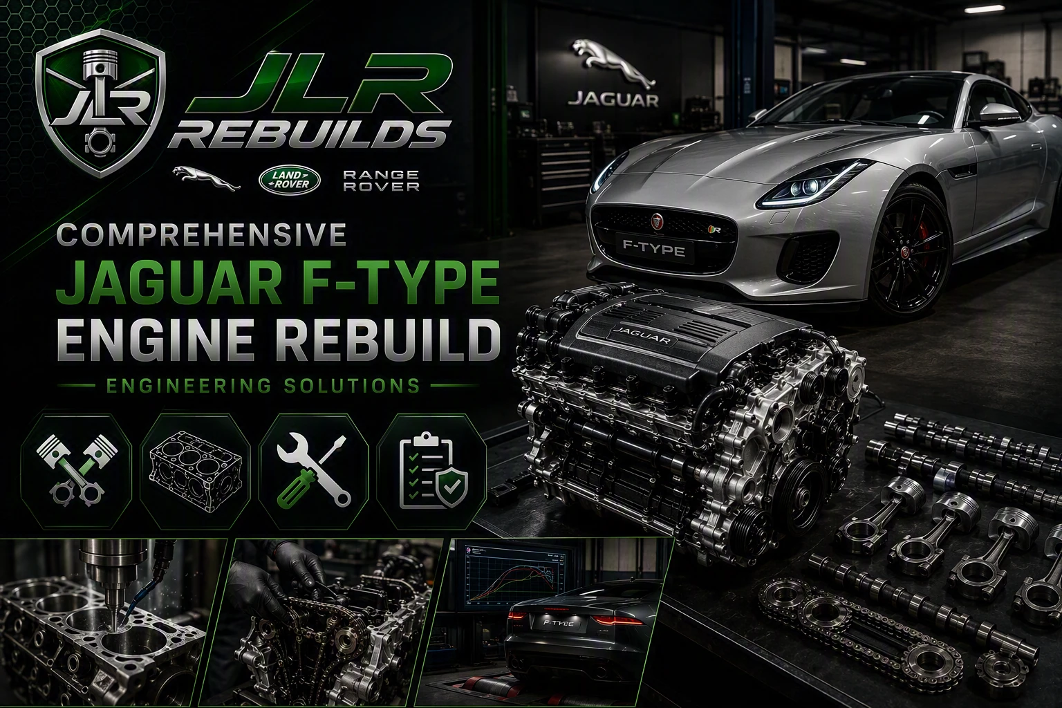 Comprehensive Jaguar F-TYPE engine rebuild engineering solutions