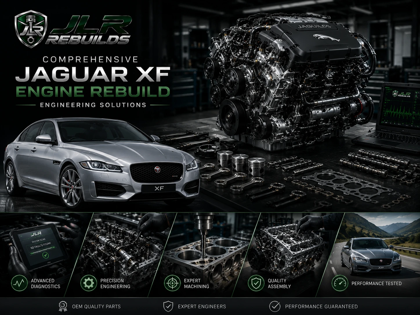 Comprehensive Jaguar XF engine rebuild engineering solutions